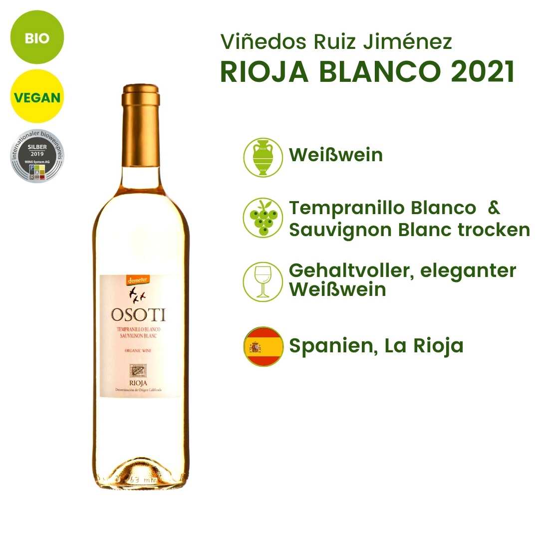 Kurzbeschreibung Produktbild Rioja Blanco 2021 | Viñedos Ruiz Jiménez 