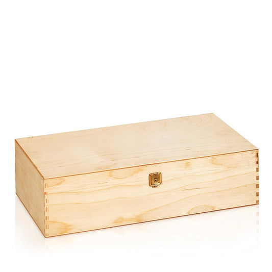 Holzkiste für 2 Weinflaschen natur | 1 Stück VINOGREENO by Vinesto GmbH