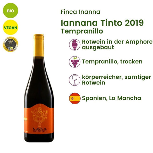 Tempranillo | Inanna Tinto 2019 | Finca Inanna | bio & vegan Bodegas Parra Jimenez | Finca Inanna